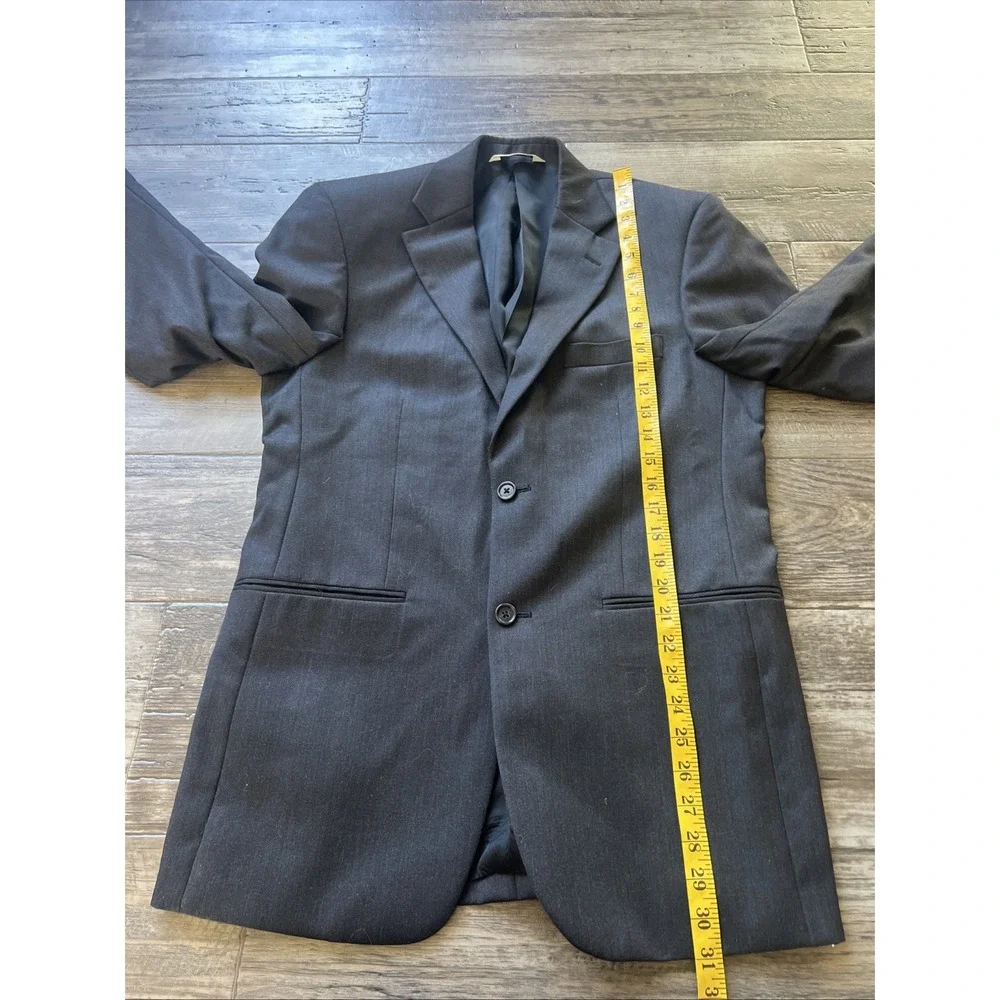 37R Blazer 100% Wool‎ Pronto Uomo Comfort Stretch Suit Black Jacket Sport Coat